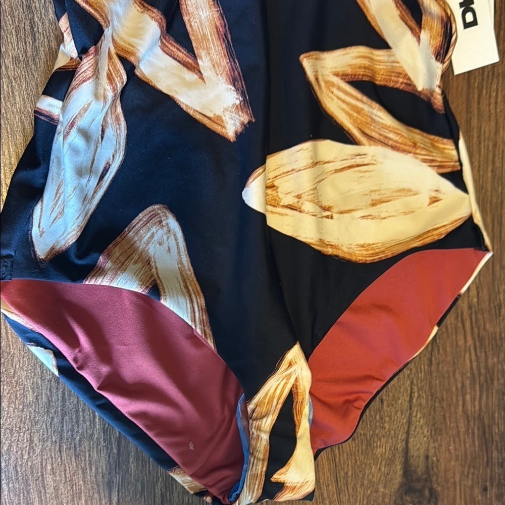 DKNY Black and Tan One Piece Swimsuit - Picture 6 of 11